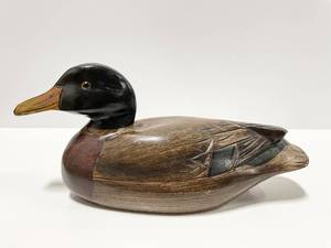 lot 17 image: Pair of Carved Wooden Duck Decoys