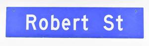 lot 179 image: Blue Robert Street Train Station Street Sign