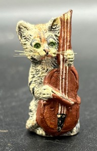 Four Vintage Cold Painted Cat Figurines