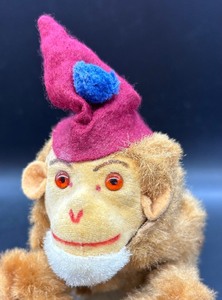 Vintage Max Carl Wind Up Monkey with Cymbals Toy