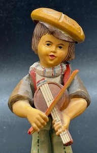 Vintage CG Lang Erben Wood Musician Carving