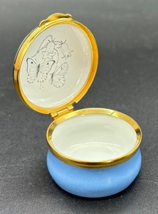 Adorable Enamel Trinket Box by Crummles of England
