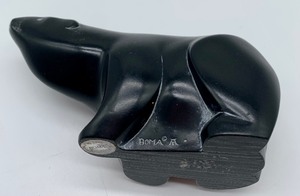 Vintage Signed Boma Hand Carved Black Bear Sculpture