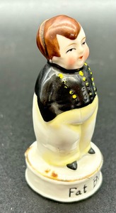 Royal Doulton Fat Man Porcelain Name Plate Holder Figurine