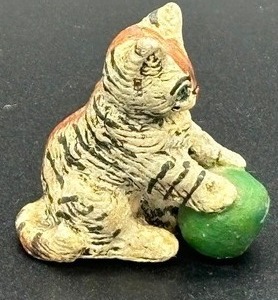 Vintage German Cold Painted Cat Figurine