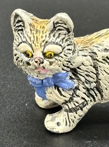 Cold Painted Cat Figurine