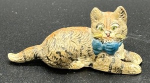 Four Vintage Cold Painted Cat Figurines