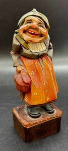Three Vintage Wooden Hand Carved Figurines