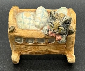 Four Miniature Vintage Cold Painted Cat Figurines