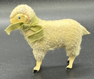 Three Vintage German Stick Legged Sheep Figurines