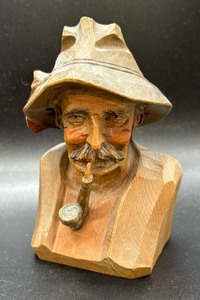 5 Vintage Hand Carved Wooden Figurines