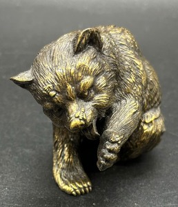 Stunning Solid Bronze Bear Figurine