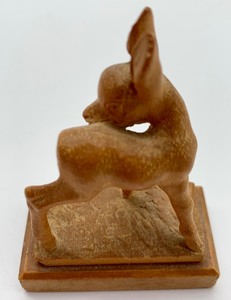 Beautiful Wooden Hand Carved Deer and Ram Figurines