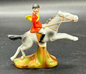 Vintage Horse with Jockey Figurines