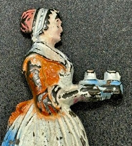 Vintage Baker Chocolate Girl Metal Pencil Sharpener