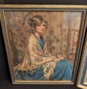 Pair of Framed Vintage Portrait Prints