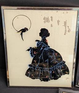 Framed Vintage Silhouette Prints