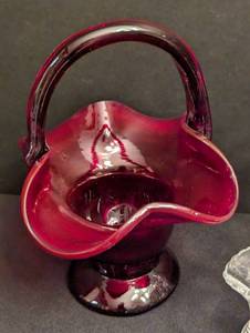Trio of Vintage Glass Baskets