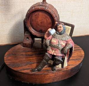 Vintage Royal Doulton Falstaff Figurine Table Lamp
