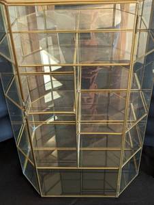 Pair of Hanging Glass Wall Display Cases