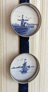 Hanging Porcelain Blue Delft Coasters