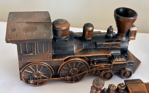 Vintage Metal Locomotive Train Cars