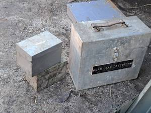 lot 678 image: Lot of (3) Metal Storage Boxes