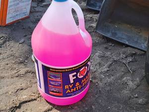 lot 709 image: Lot of (1) Fox RV & Marine Anti-Freeze 1-Gallon Plastic Bottle