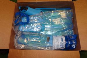 lot 328 image: 10 Sets Cressi Rondinella Blue Swim Fins Assorted Sizes