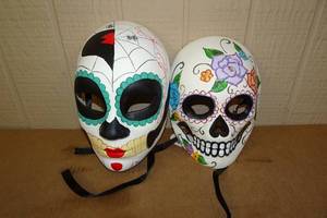 lot 344 image: 2 Day of the Dead Face Masks