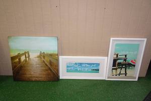 lot 375 image: Beach Framed Art and Canvas