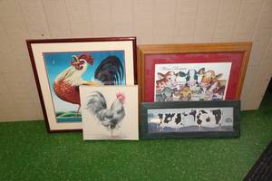 lot 378 image: Assorted Farm Wall Dcor