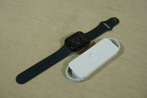 lot 21 image: Apple Watch Series 8 45mm Aluminum & Ceramic GPS Smart Watch