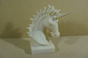 lot 171 image: Vintage Italian Alabaster Unicorn Head