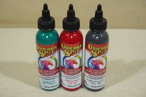 lot 229 image: 3 4fl oz Unicorn Spit Gel Stain & Glaze -Teal, Red, Gray