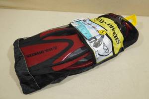 lot 266 image: US Divers Cozumel Adult Snorkel Set -Fins Size ML, BlackRed