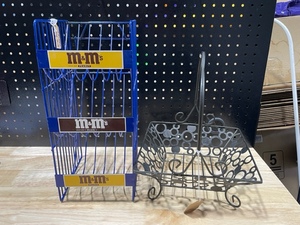 M&Ms Display and Metal BasketDecor