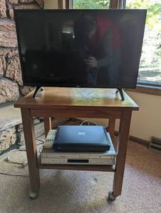 lot 148 image: TV, VCRDVD, & Direct TV Box - DOES NOT INLCUDE TABLE