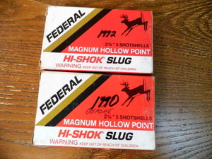 lot 312 image: 2 Partial boxes of Federal 2 34 inch 12 gauge slugs