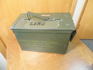 lot 321 image: Metal ammo box