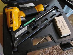 lot 23 image: Bostitch angled finishing nailer in case