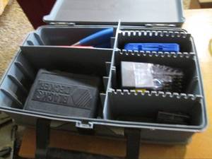 lot 27 image: Plano tacklebox and content to include drill bis, router bits, screwdriver bits and more