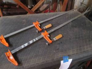 lot 90 image: Long woodworking bar clamps