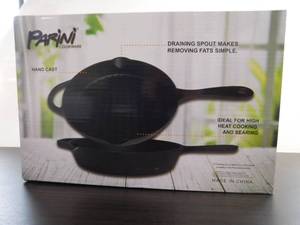 lot 11 image: New Parini 10 inch Pre - Seasoned Cast Iron Pan