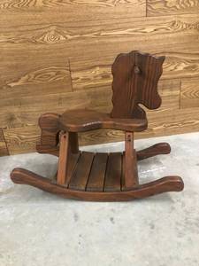 lot 16 image: Wooden Rocking Horse