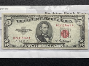 Red Seal $5 Dollar Bill