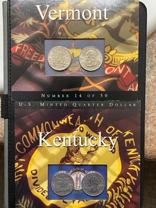Vermont and Kentucky State Quarters Uncirculated