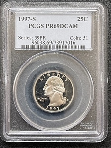 1997-S Washington Quarter PCGS PR69 Deep Cameo