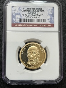 2008-S John Adams Dollar NGC PF70 Ultra Cameo