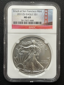 2011-S Silver Eagle NGC MS69